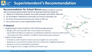 The Superintendent's Recommendation for School Moves