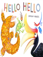 Book Cover: "Hello, Hello by Brendan Wenzel" with illustration of animals.