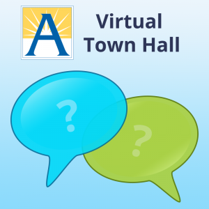 APS Virtual Town Hall logo