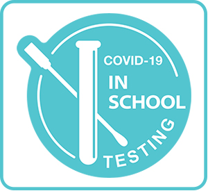 covid-19 in school testing graphic