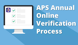annual online verification process