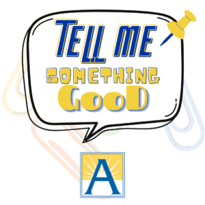 tell me something good logo