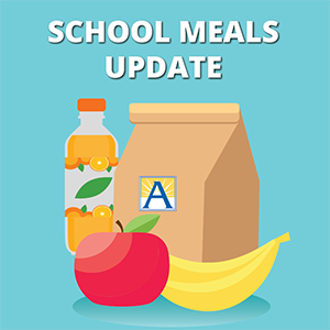 School Meals Update with fruit, juice and brown bag