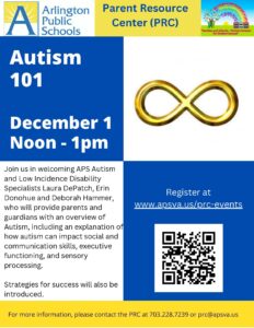Autism 101 flyer image